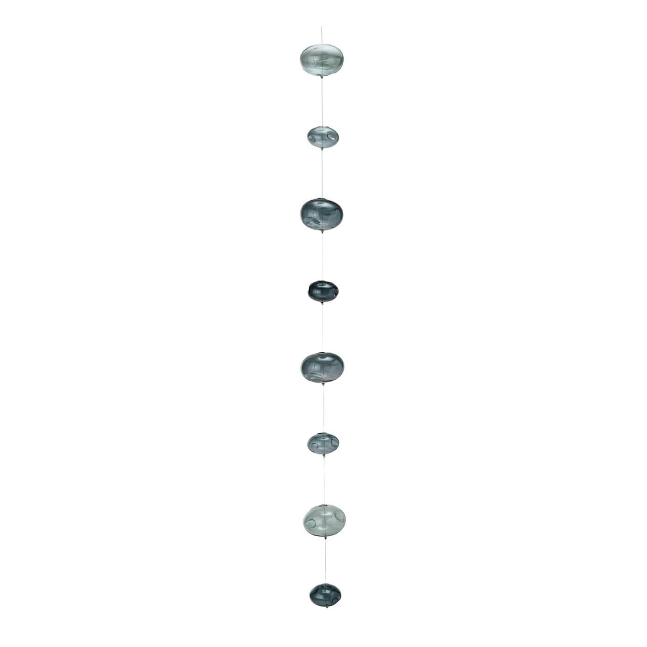 Hello Honey® 4ft. Blue Azure Bubbles Hand-Blown Glass Garland